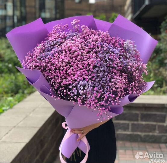 Букеты из Цветной Гипсофилы. Цветы