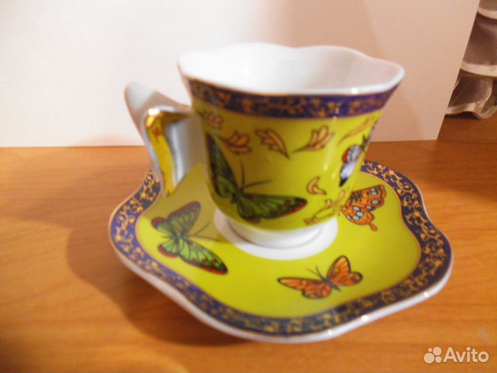 Кофейная пара Бабочки немецкий фарфор и др
