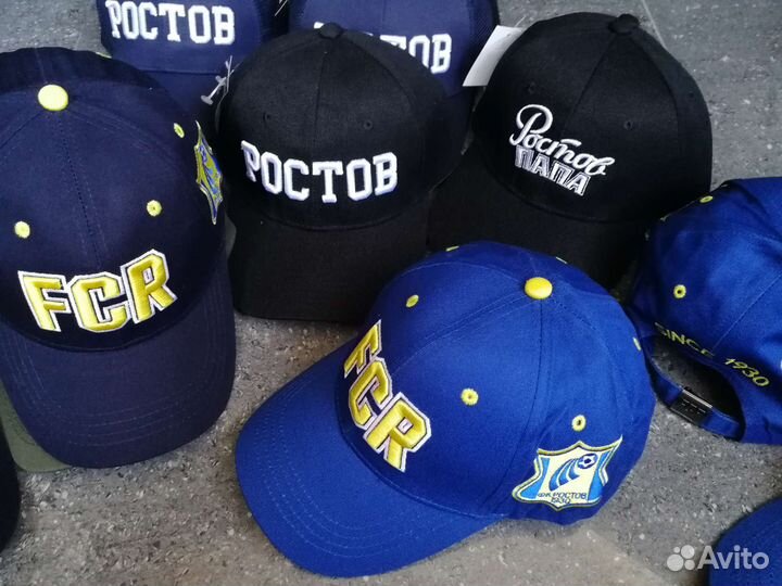 Бейсболка фк Ростов Fcr синие и жёлтые