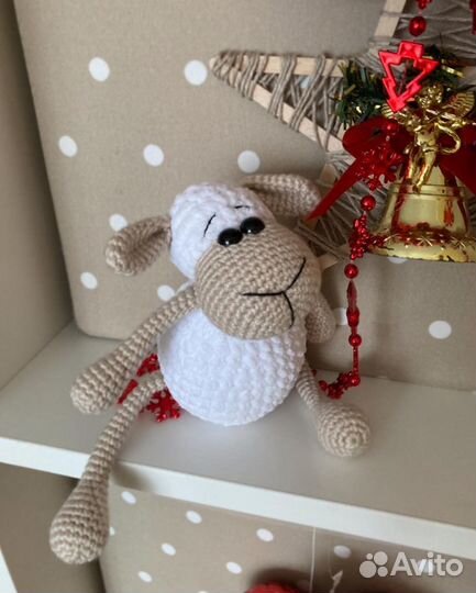 Вязаная игрушка Овечка амигуруми