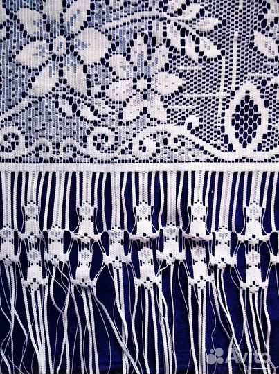 Тюль СССР винтаж белоснежная хлопок новая