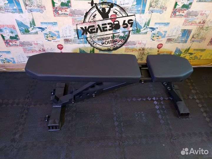 Скамья с упором под пресс, партой скотта и кёрлом