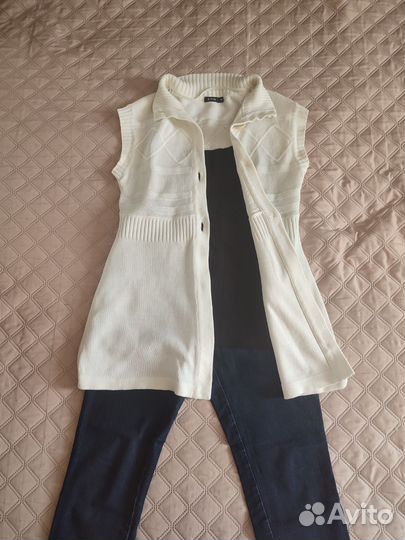 Кардиган женский безрукавка вязаная 46