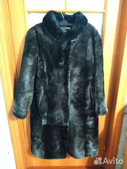 Шуба мутоновая с норкой