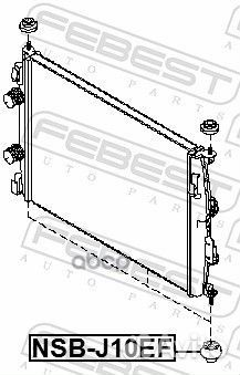 Втулка крепления радиатора Febest