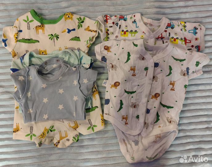Слипы, боди 56-62 пакет вещей для новорожденного