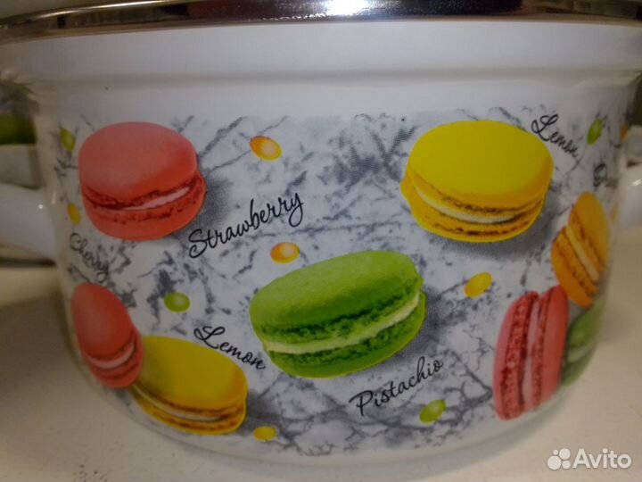 Набор кастрюль Цветное печенье, 1,5+2,3+3л