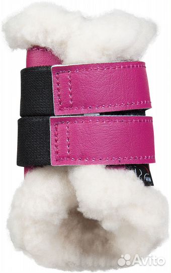 Модные меховые ногавки на Шетланд пони розовые