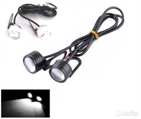 Дневные ходовые огни 12V LED (линзованые глазки)