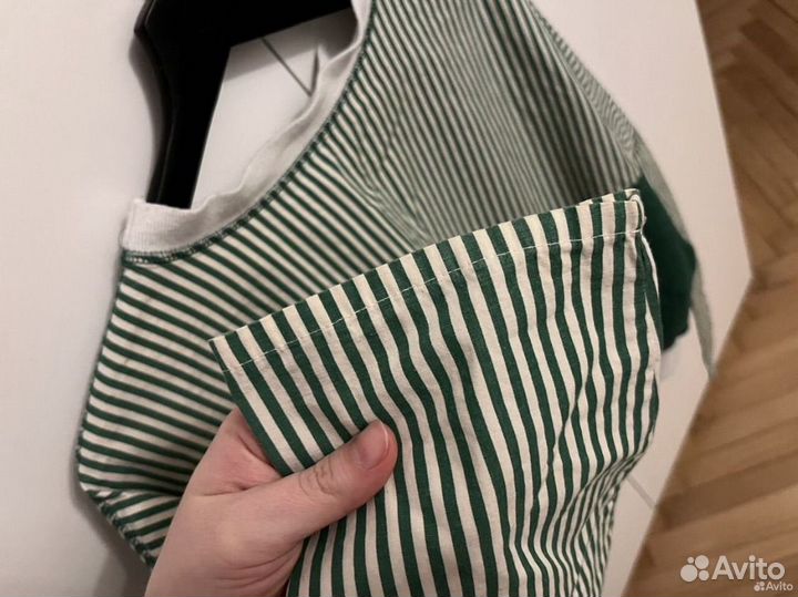 WOS женская рубашка 44 46 полосатая толстовка