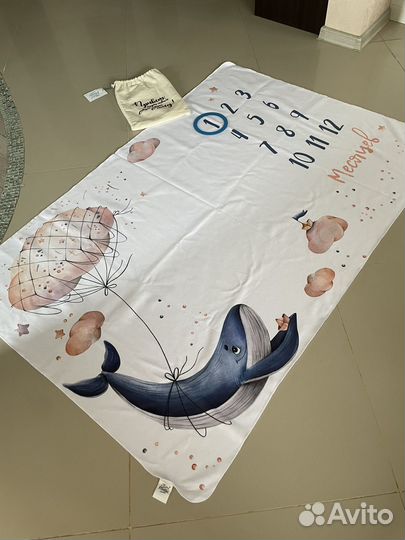 Фотоплед для фотосессии малыша кит