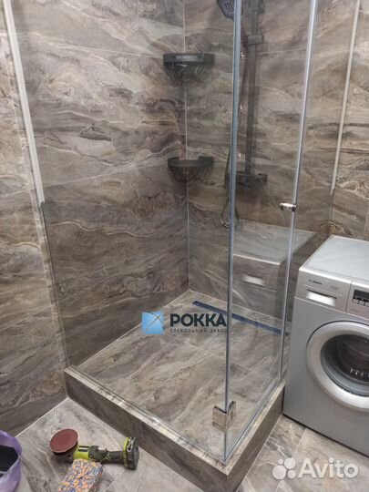 Стеклянная душевая перегородка