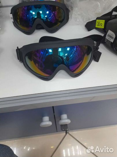 Очки горнолыжные защита UV400 цвет фиолетовый