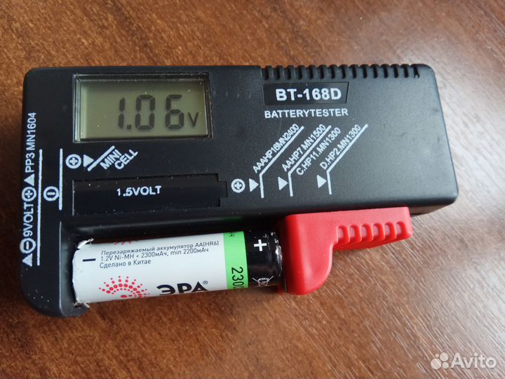 Вольт тестер BT-168D -Тестер батареек