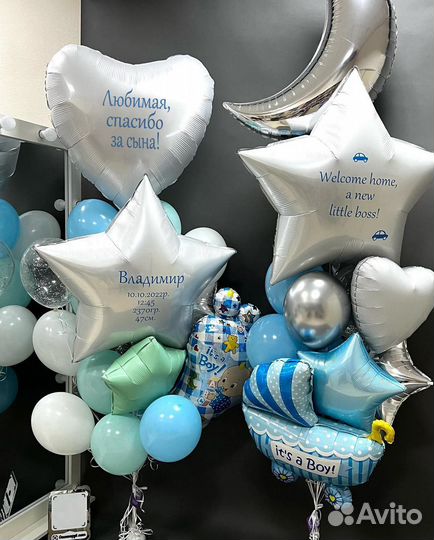 Воздушные шары на выписку