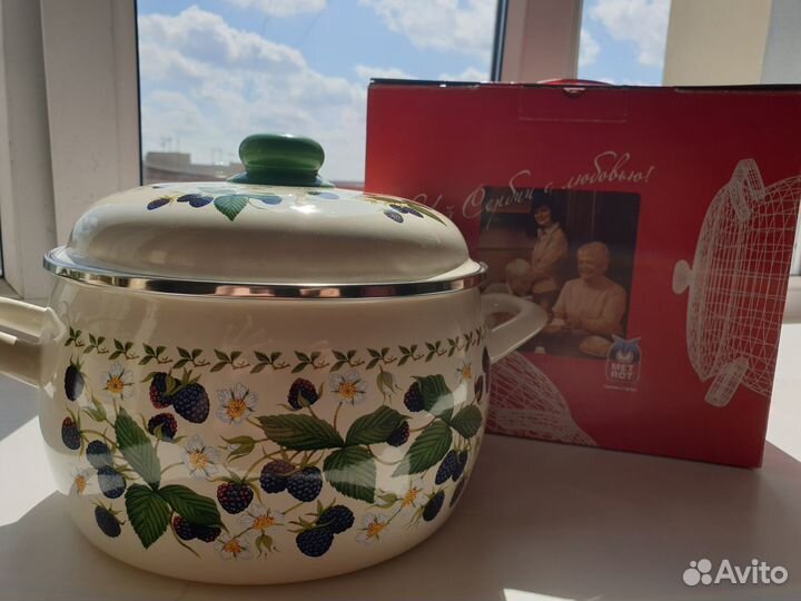 Кастрюля эмалированная метрот