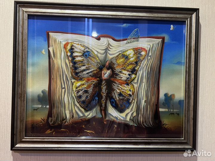 Бабочка картина бисером