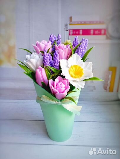 Букеты тюльпаны мыло