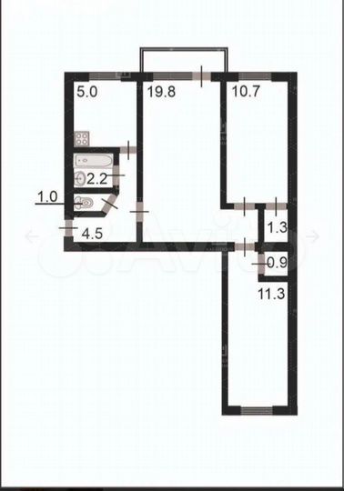 3-к. квартира, 56,7 м², 4/4 эт.