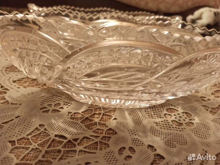 Хрустальная ваза для фруктов и конфет