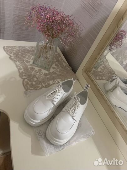 Кожаные полуботинки женские 40 р