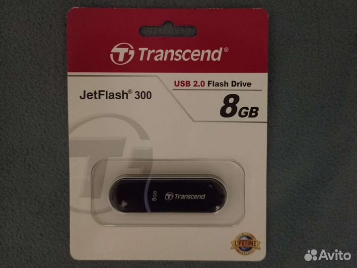 Флешка Transcend JetFlash 300 8гб Purple/Black