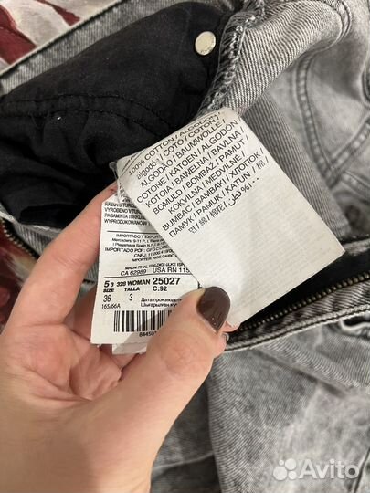 Джинсы mango 36 Mom серые