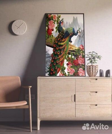 Картина по номерам красивый павлин