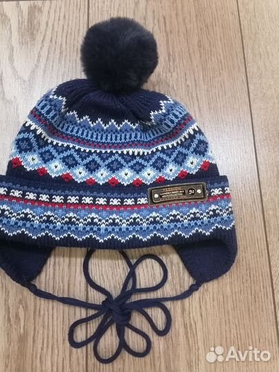 Зимняя шапочка для малыша 52 размер