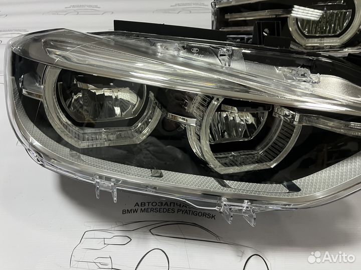 Фары BMW F30 LED без изменений на дорест всборе