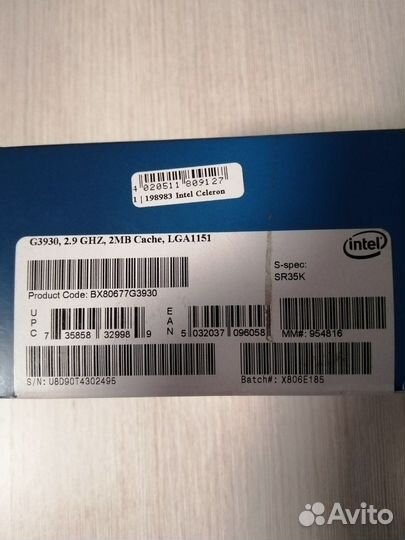 Процессор Intel Celeron