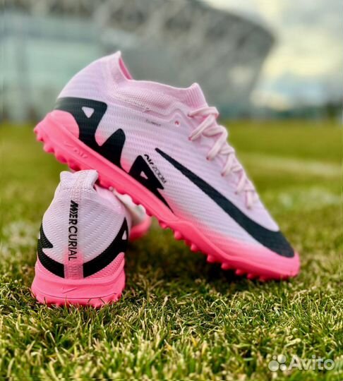 Сороконожки Nike Mercurial Air Zoom Pink&Black