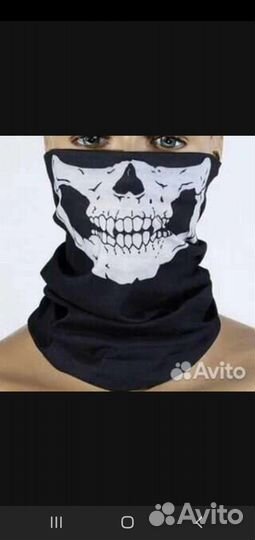 Маска с черепом снуд бафф балаклава шарф шапка