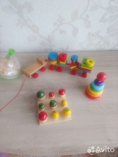 Развивающие деревянные игрушки пакетом