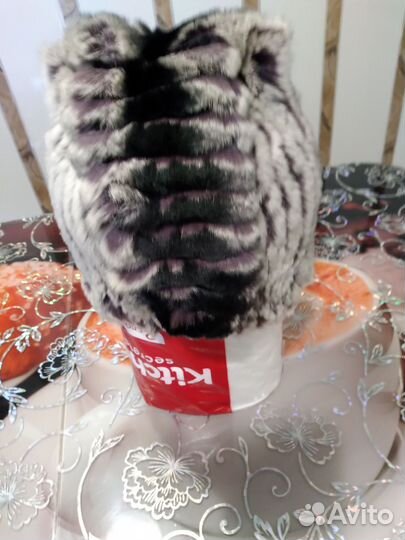 Шапочка из шерсти кролика