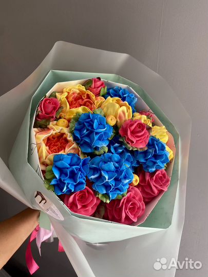 Цветы из зефира. Букет из зефира