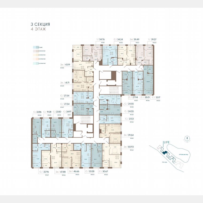 Апартаменты-студия, 29,2 м², 4/8 эт.