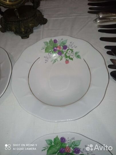 Тарелки фарфор суповые большие СССР