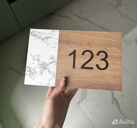 Цифры на дверь с табличкой