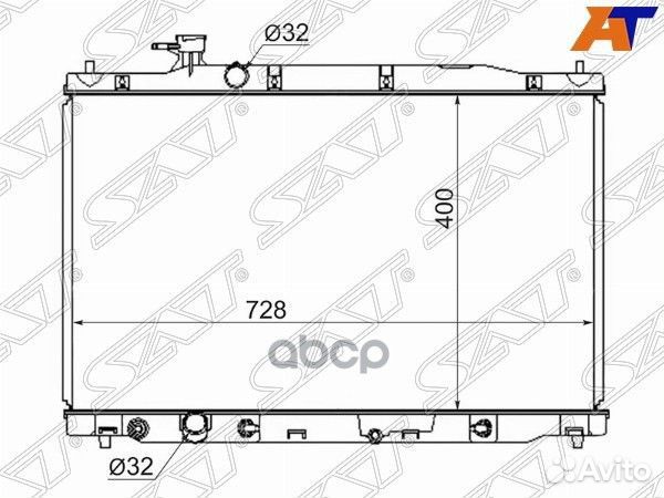 Радиатор Honda CR-V 06-12 HD0004-07 Sat