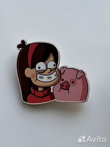 Деревянный значок Гравити Фолз Мейбл и Пухля