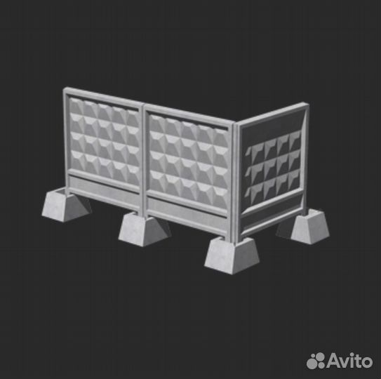 Бетонный забор из плит