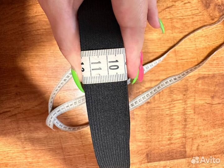 Швейная черная вязанная тканная резинка 25 мм