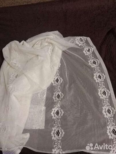 Тюль 5шт, полотенца, наволочка