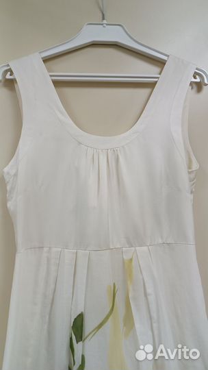 Сарафан Max Mara xs белый шелк хлопок