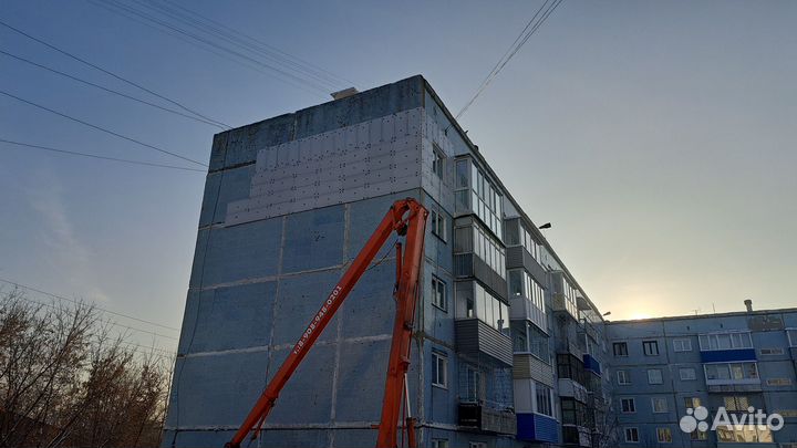 Наружнее утепление стен и панелей, ремонт швов