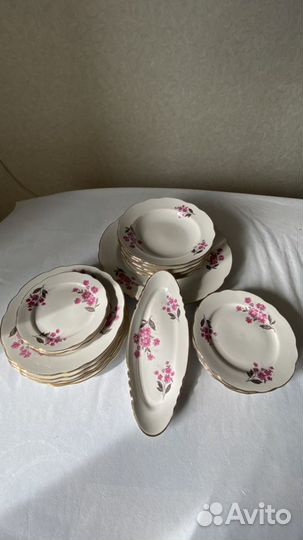 Столовый сервиз СССР Дулево фарфор 19 предметов