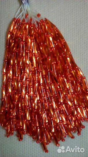 Стеклярус на нити (Preciosa)