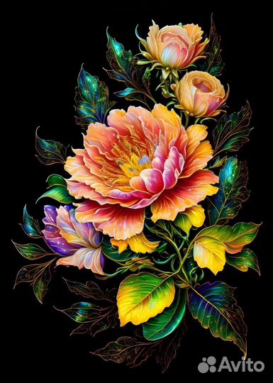 Картина маслом цветы