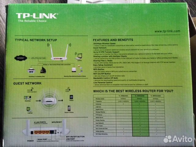 Роутер Wi-Fi Tp link TL-wr842nd